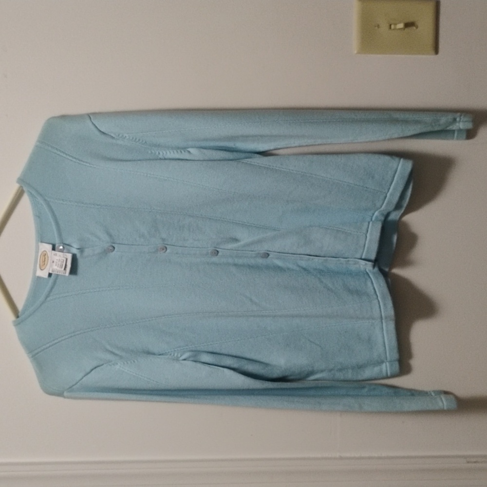 Light Blue Button-Up Cardigan